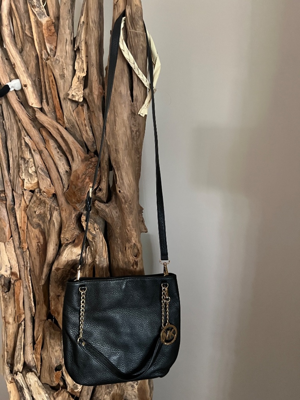 NWOT MICHAEL KORS BLACK JET SET HANDBAG LEATHER